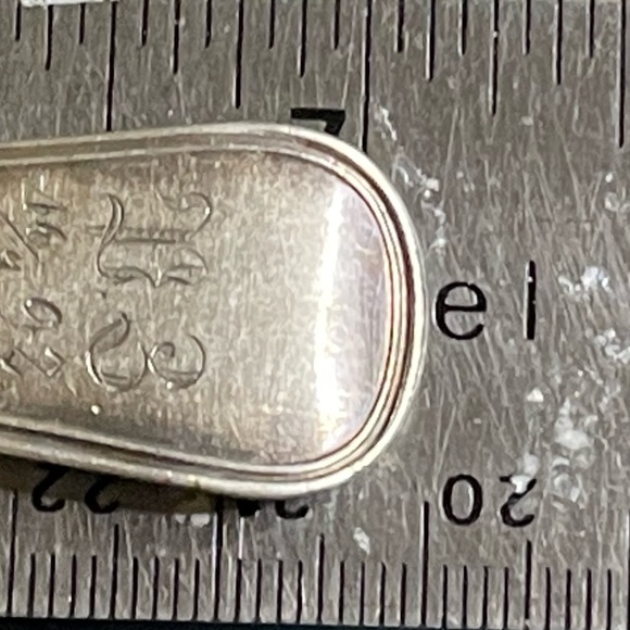 1883 Denmark Silver Serving Spoon Carl S Moinichen Monogram 4/16/1892 - Picture 9 of 10